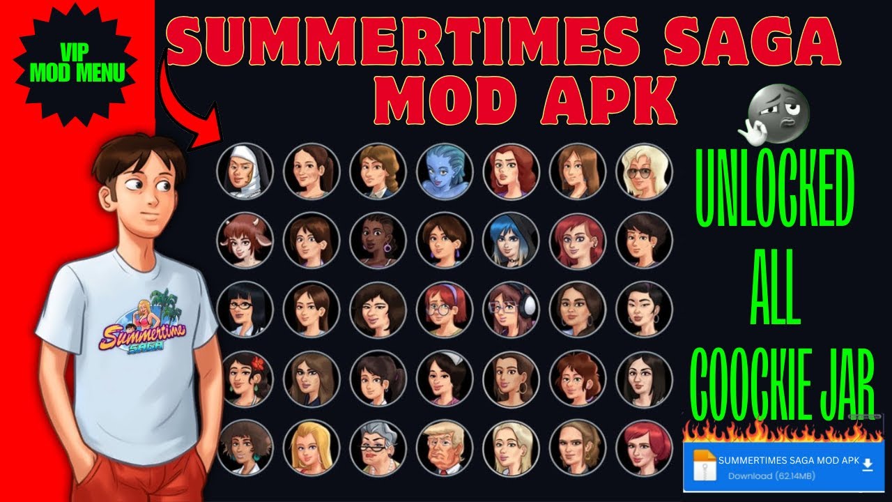Summertime Saga Mod APK | Unlock All Cookie Jar & Scene | Save Data + Bahasa Indonesia | No Password