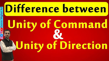 Difference between Unity of Direction and Unity of Command | Principles of Management