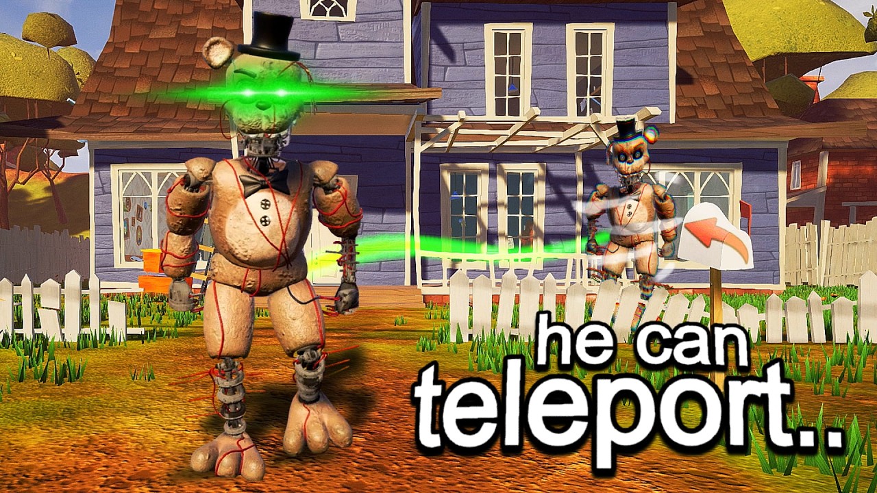 FNAF but Freddy can TELEPORT in Hello Neighbor 😭