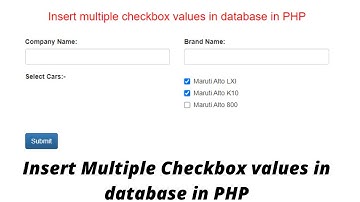Insert multiple checkbox values in database in PHP