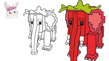 How to draw Strawberry Elephant from Steal a Brainrot (Roblox) - Step by Step
