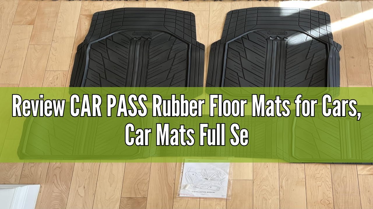 Review CAR PASS Rubber Floor Mats for Cars, Car Mats Full Sets DeepDish,Universal S~L Size Trim-to F