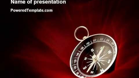 Compass In A Dark Red Velvet PowerPoint Template by PoweredTemplate.com