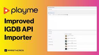 Import Game Data Faster with IGDB | PLAYME 1.4