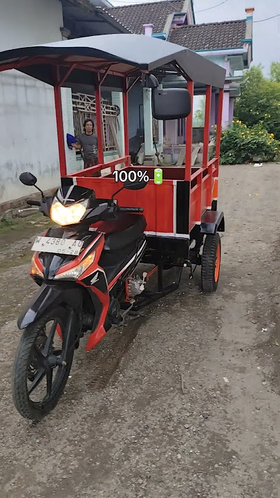 Motor roda dua berubah menjadi motor roda tiga #diy