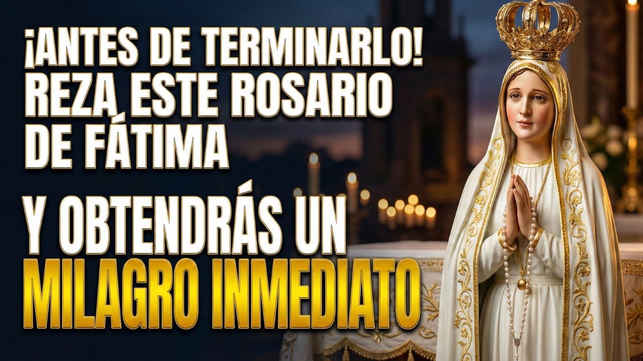 ¡ANTES DE TERMINARLO! Reza este Rosario de Fátima y obtendrás un milagro inmediato.