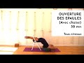 Ouverture des paules avec la chaise avec philippe amar  yoga studio lille