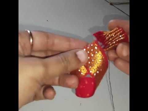 Turban making for small size ganesha idol | small size ganesha turban | easy turban making at home