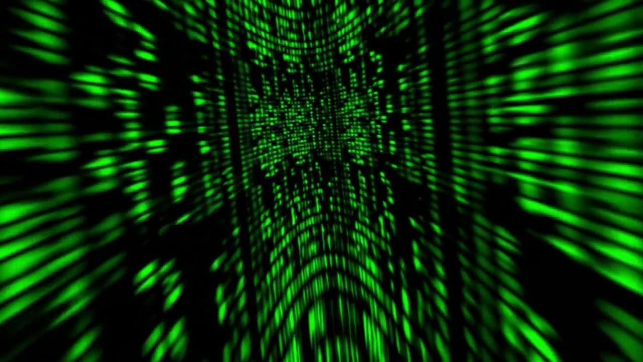 Matrix Code Tunnel Animation | Digital Green Data Flow Stock Footage in 4K 