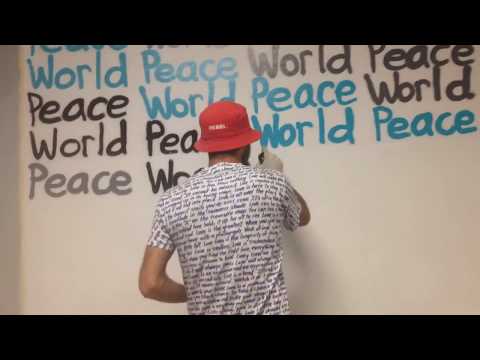 World Peace Mural Tour - by Renda Writer - Mural #1 - Allapattah Middle School - Miami, Florida