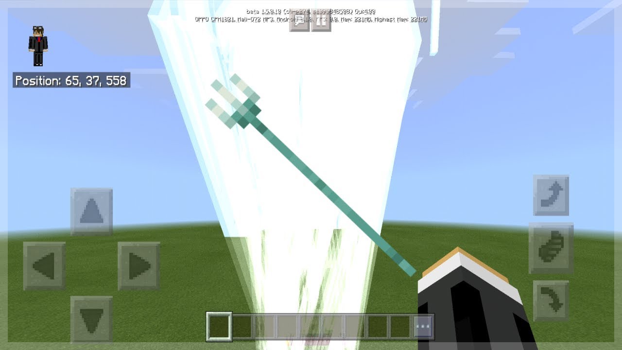 How to make a lightning trident in minecraft pe