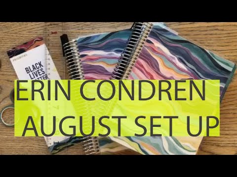 ERIN CONDREN AUGUST SET UP HOURLY/DAILY DUO - YouTube