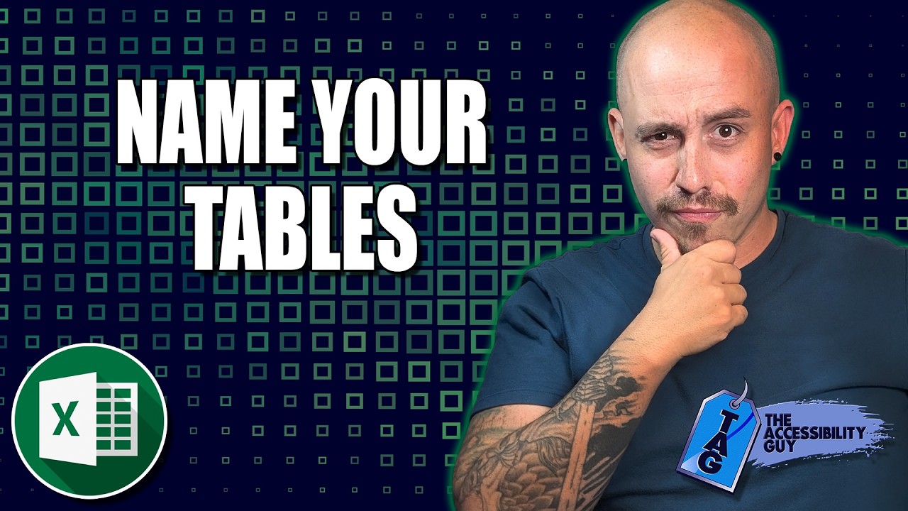 How to Name Your Tables in Excel