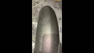 Airbrushed snakeskin metal flake battleship gray front fender Airbrushed snakeskin metal flake battleship gray front fender
