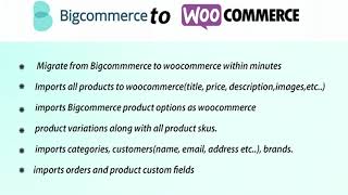 Bigcommerce Woommerce Migration | Codecanyon Scripts and Snippets