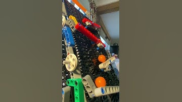 LEGO GBC/marble run Technic vertical conveyor belt module.