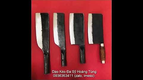 Các Loại Dao Chặt Gà, vịt, chặt xương to làm từ  thép nhíp Nga Đa Sỹ từ Xưởng rèn Hoàng Tùng
