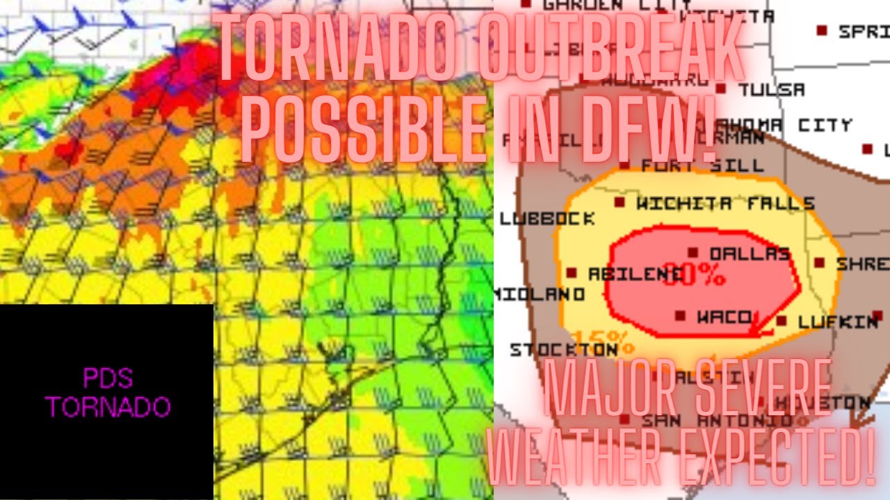 Tornado Outbreak Possible In DFW! Major Severe Weather Expected! - YouTube