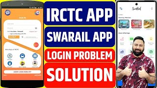 How To Solve Login Problem In Irctc Rail Connect Mobile App And Swarail App ! Swarail Login Problem screenshot 4