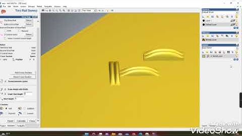 artcam 3D two rail sweep using tutorial.GD Techno.
