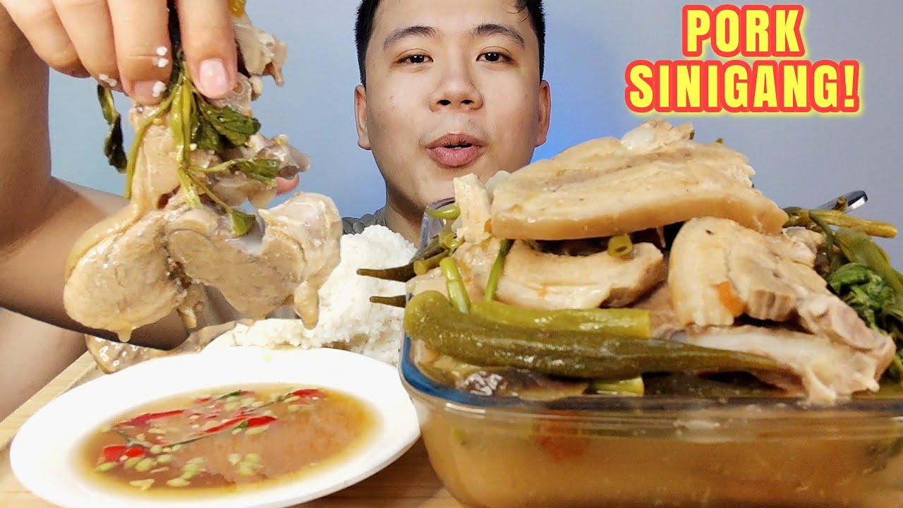 PORK SINIGANG MUKBANG | Pork Pata Mukbang | Pinoy Mukbang | Mukbang ...