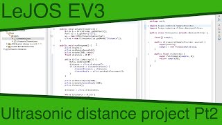 LeJOS EV3 Ep23 - Ultrasonic distance project Pt2