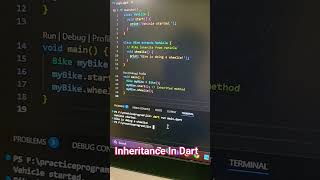 how to use inheritance in dart #shorts #flutter #coding