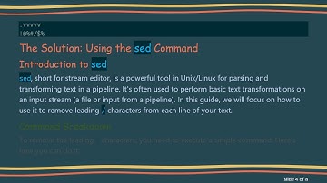 How to Efficiently Remove Leading / Characters from Each Line in a Text File Using sed