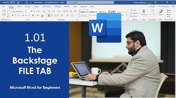 1.01 - The Backstage (FILE TAB) | Microsoft Word for Beginners Course