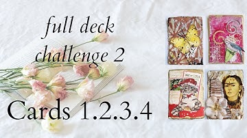 Altered Playing Cards, Full Deck Challenge W 1-4 #fulldeckchallenge2 #alteredplayingcards