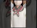 Styling a Square Scarf: The Elegant Butterfly Bow Technique,#ScarfTutorial #HowToTieAScarf