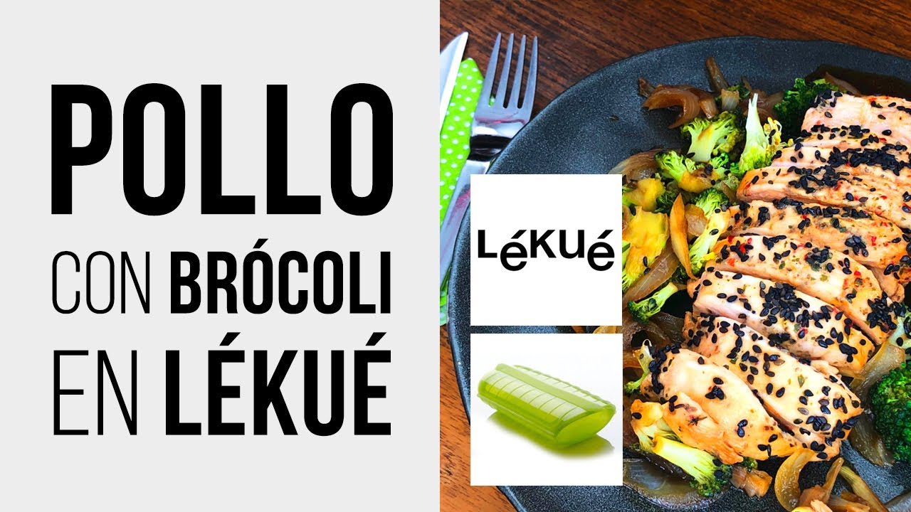 Pollo con Brocoli en LÉKUÉ [al Microondas] Receta fácil en estuche de vapor