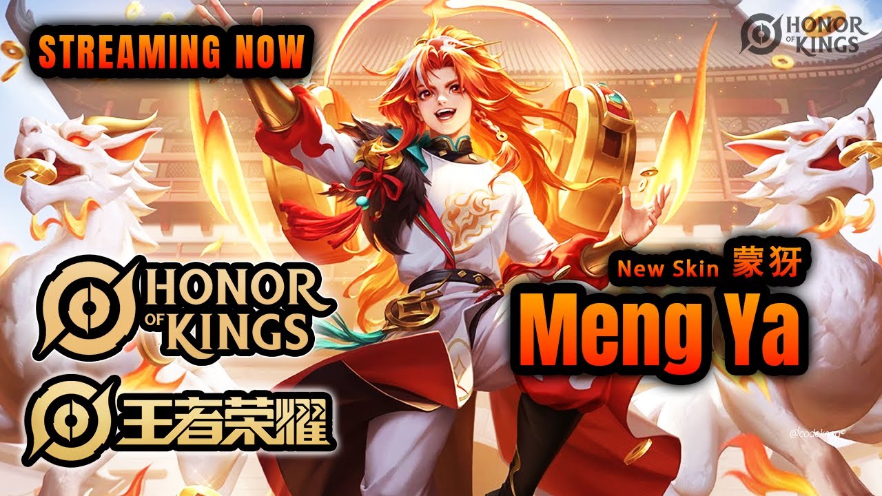 Honor of Kings New Skin: Meng Ya Stream 王者荣耀新皮肤 蒙犽 直播 - YouTube