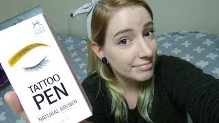 EYEBROW TATTOO PEN?? Trying out korean things!