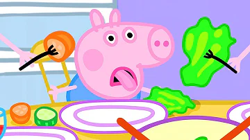 Peppa Pig in Hindi - Lunch - Dopahar ka Khaana - हिंदी Kahaniya - Hindi Cartoons for Kids