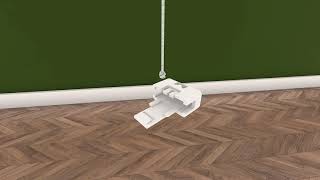 Double roller blind - Adjustable PVC clamping bracket - Side guideance