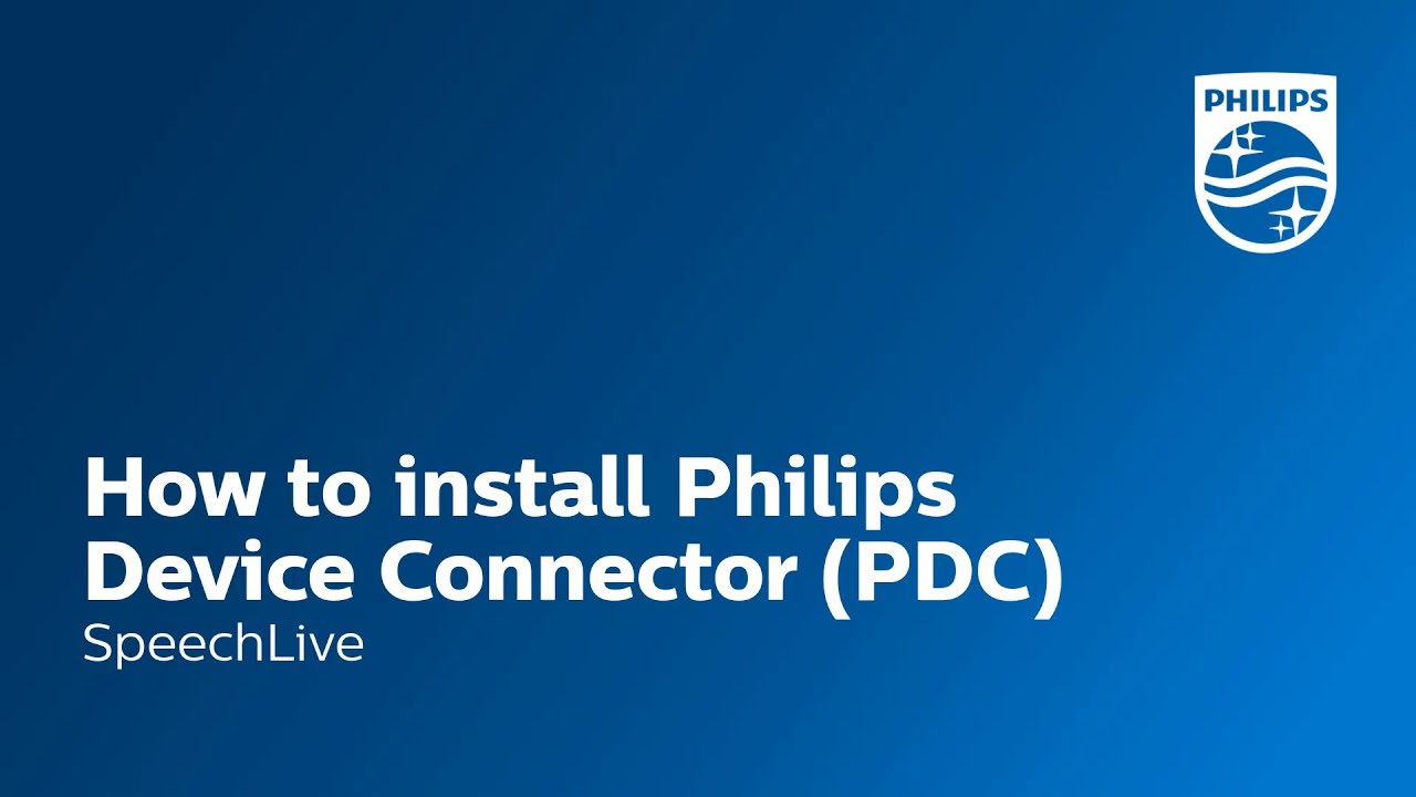 How to install Philips Device Connector (PDC) - YouTube