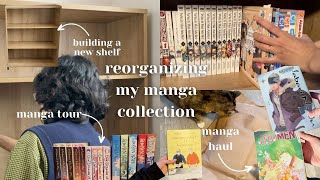 reorganizing my manga collection!✨ | manga hauls, new bookshelf, manga collection tour