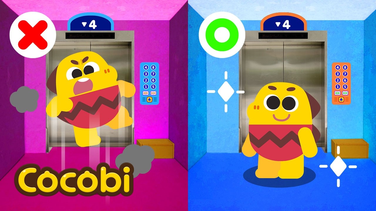 Lagu Keamanan Lift | Tips Keamanan Untuk Anak | Kids Song | Halo Cocobi Bahasa Indonesia