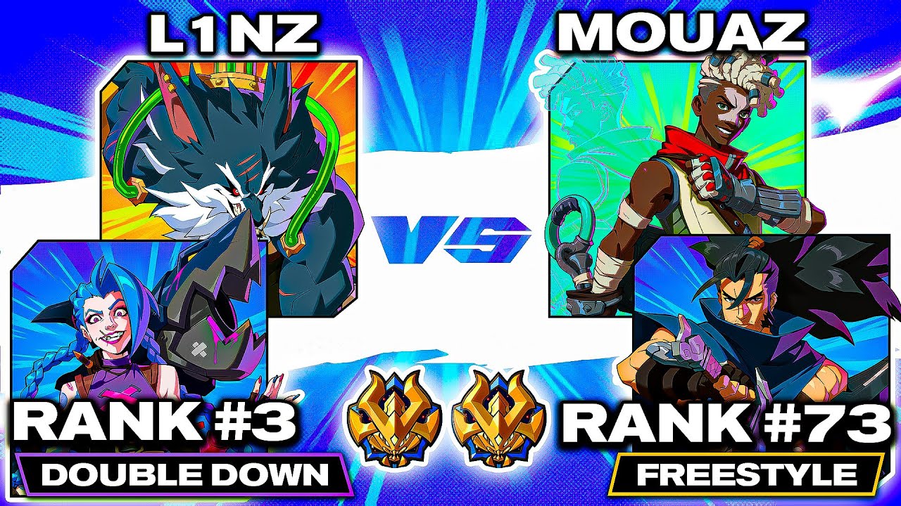2XKO ▰ L1Nz (#3) 🚀🐺 Jinx/Warwick vs Mouaz (#73) 🌪⏳ Yasuo/Ekko ▰ High Level Gameplay