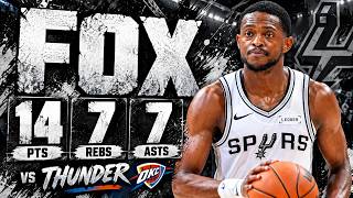 De'Aaron Fox 14 pts 7 rebs 7 asts vs Thunder 26/27 season