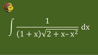 2nd method to evaluate the indefinite integral using basic techniques (Mis-206A)