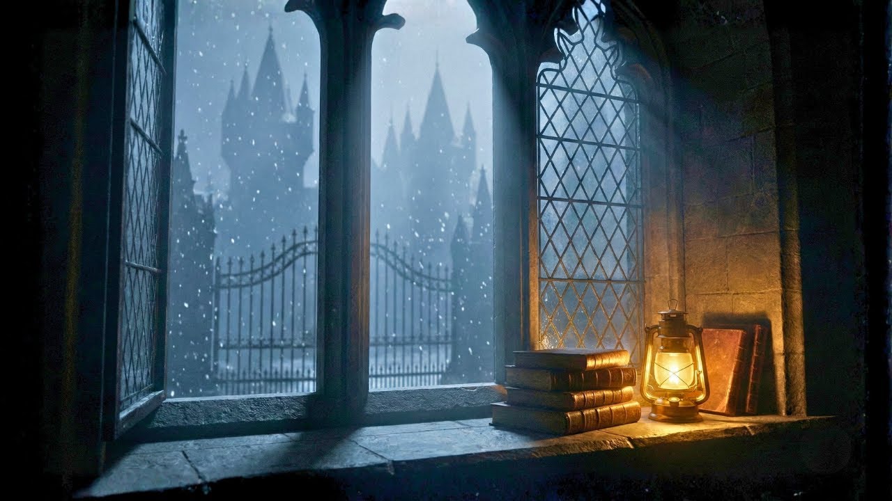 A Candlelit Window in Snowfall | Dark Academia Piano for Quiet Evenings