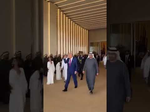 آمريڪا جي صدر ڊونلڊ ٽرمپ جو متحده عرب عمارات پهچڻ تي استقبال