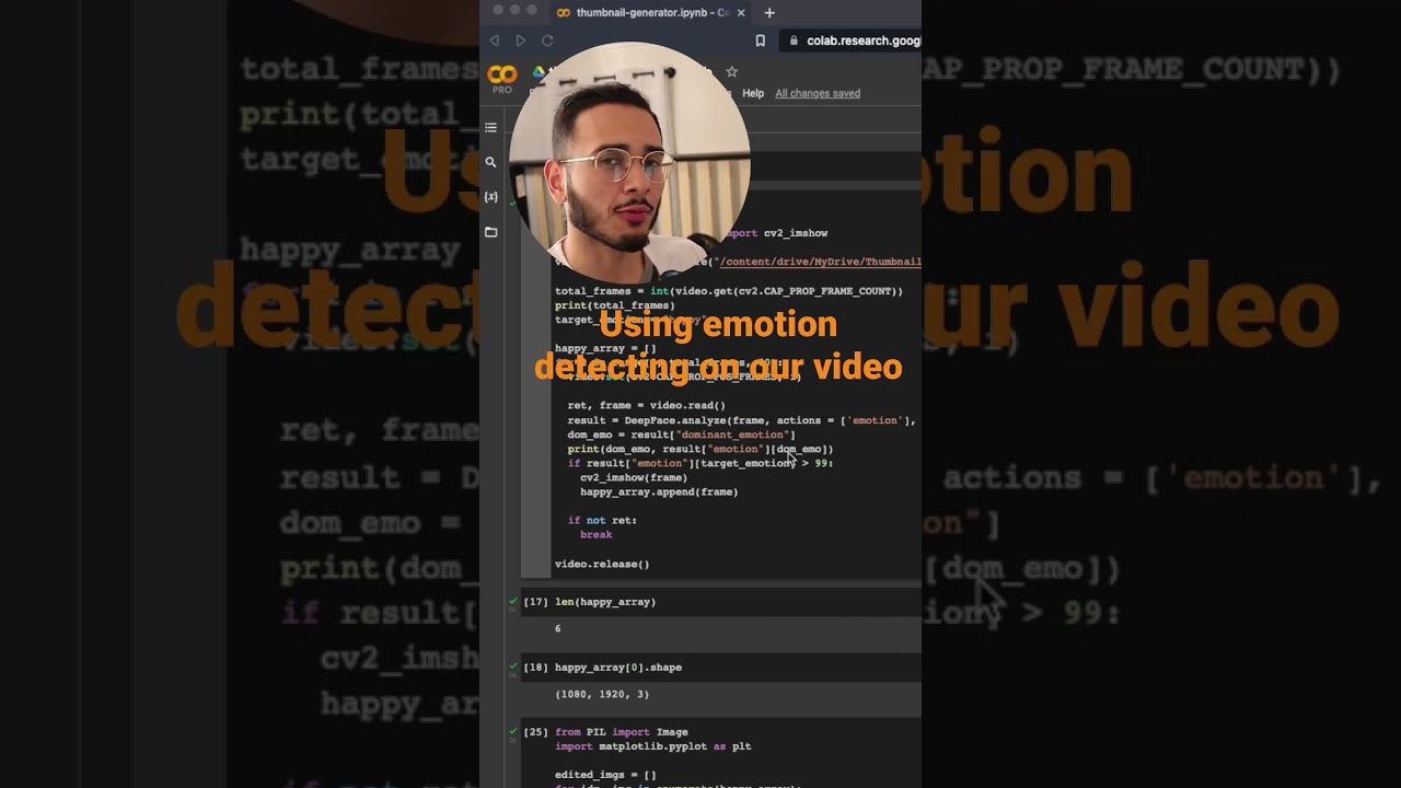 Auto-Generate YouTube Thumbnails #shorts #machinelearning #ai