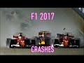 F1 2017 crashes