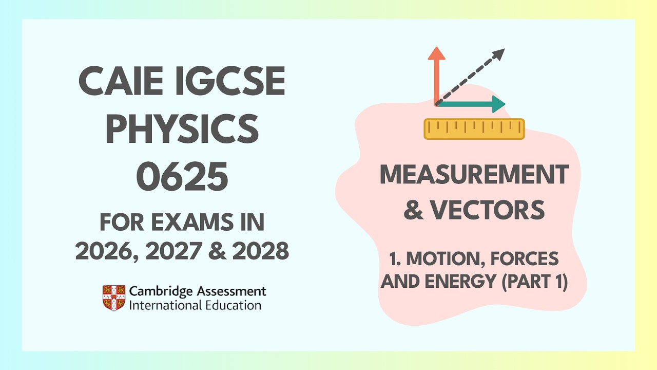Measurement & Vectors | IGCSE Physics 0625 | 1. Motion, Forces and Energy (Part 1)