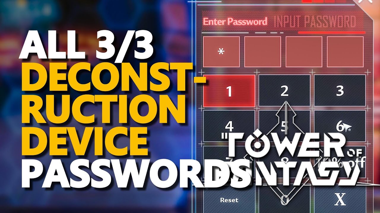 Tower of Fantasy: Every Electronic Lock & Deconstruction Device Password