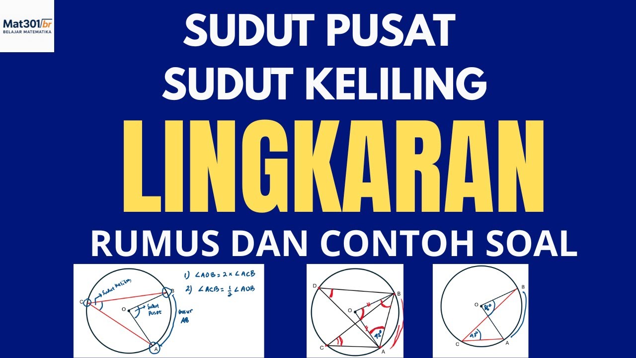LINGKARAN - HUBUNGAN SUDUT PUSAT DAN SUDUT KELILING | MATERI + CONTOH SOAL