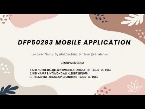 DFP50293 MOBILE APPLICATION DEVELOPMENT Action Bar & Notification